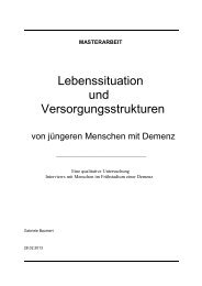 Lebenssituation und Versorgungsstrukturen - Demenz-Service NRW