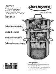 Handleiding stoomkoker - Demeyere