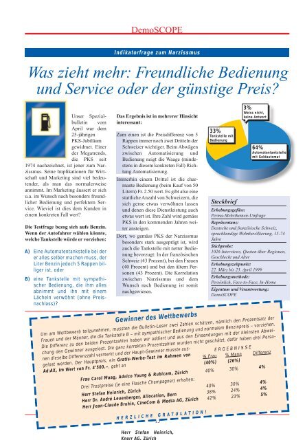 Schwerpunktthema MARKET ®RADAR - DemoSCOPE