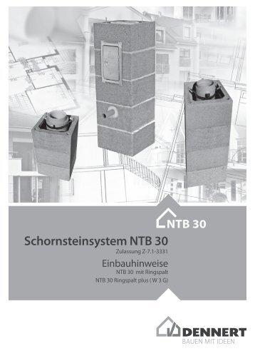 Schornsteinsystem NTB 30 mit Ringspalt (LAS) - Dennert Baustoffwelt