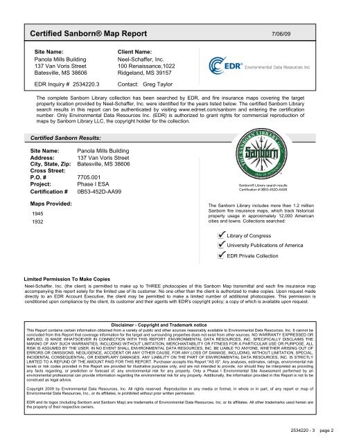 PHASE I ENVIRONMENTAL SITE ASSESSMENT OLD PANOLA ...