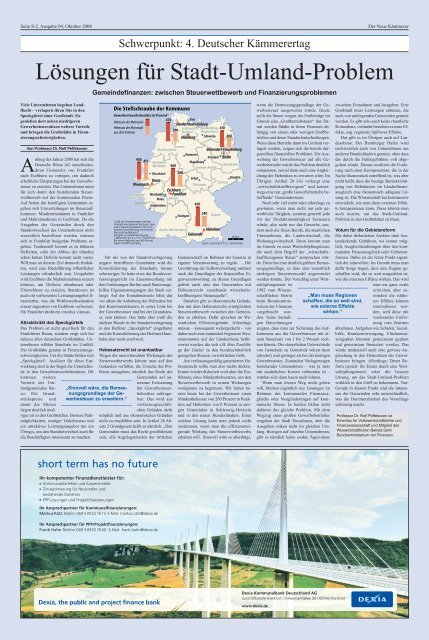 Kommunen als Gegenpol zur Globalisierung - Der Neue Kämmerer