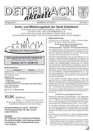 Amts- und Mitteilungsblatt der Stadt Dettelbach