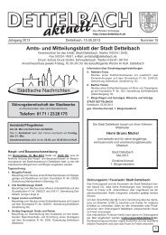 Amts- und Mitteilungsblatt der Stadt Dettelbach