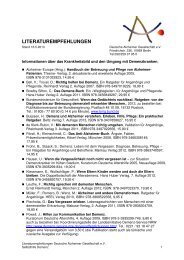 LITERATUREMPFEHLUNGEN - Deutsche Alzheimer Gesellschaft e.V.