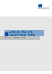 Jahresabschluss 2011/2012 - Deutsche Beteiligungs AG