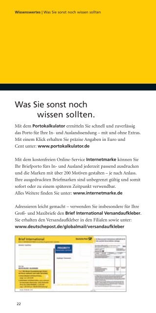 Privatkundenbroschüre - Deutsche Post