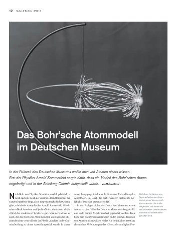 Das Bohr'sche Atommodell im Deutschen Museum - Deutsches ...