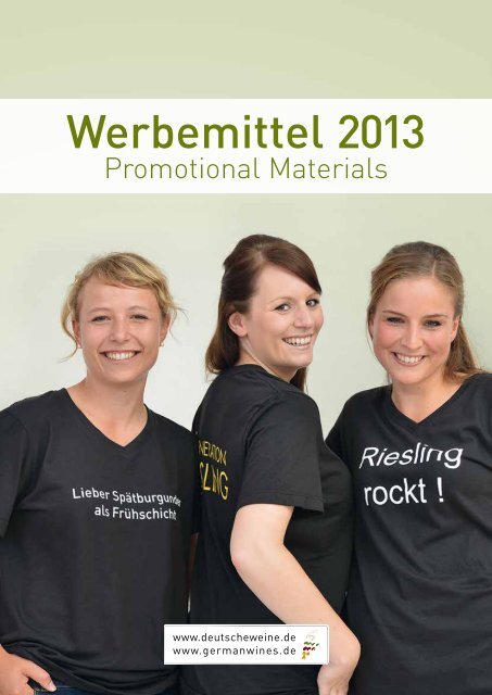 Werbemittel 2013 - Deutsches Weininstitut