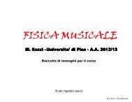FISICA MUSICALE - Dipartimento di Fisica