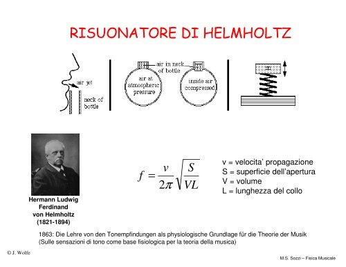 FISICA MUSICALE - Dipartimento di Fisica