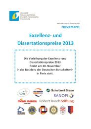 Exzellenz- und Dissertationspreise 2013 - DFH