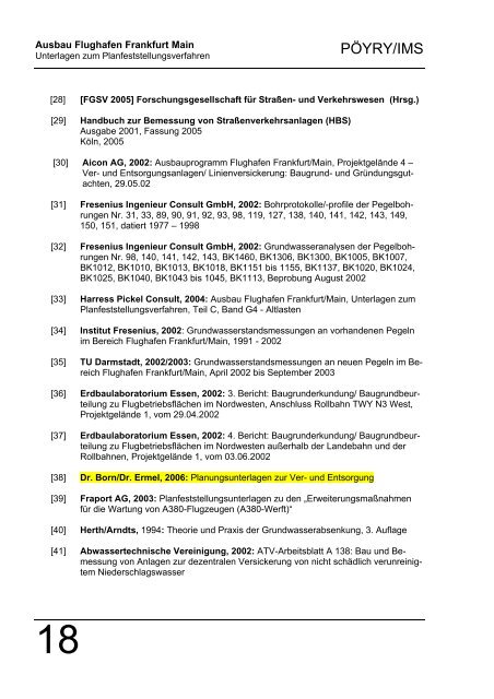 PÖYRY/IMS Ausbau Flughafen Frankfurt Main Planteil B 5 ...