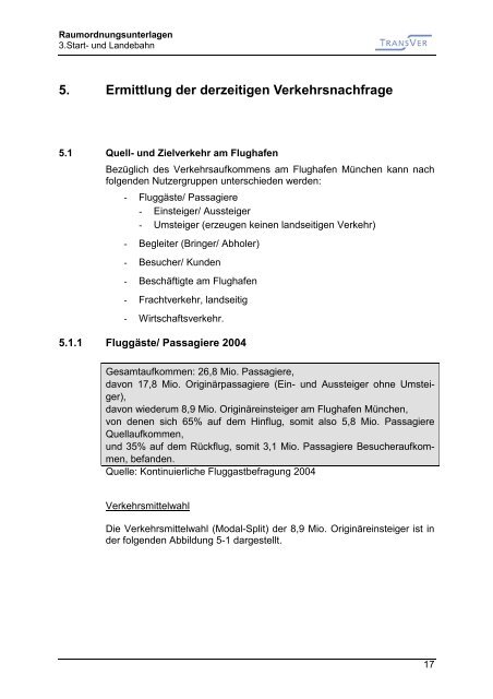 Prognose des landseitigen Verkehrsaufkommens und ...