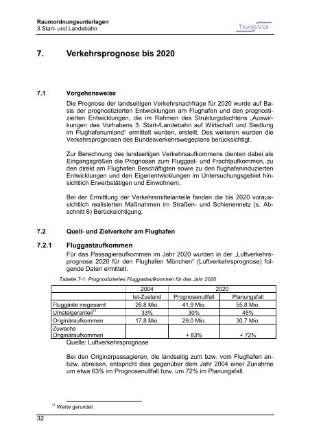 Prognose des landseitigen Verkehrsaufkommens und ...