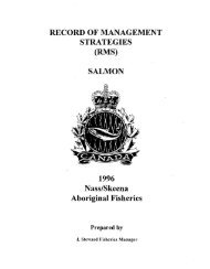 SALMON N ass/Skeena Aboriginal Fisheries