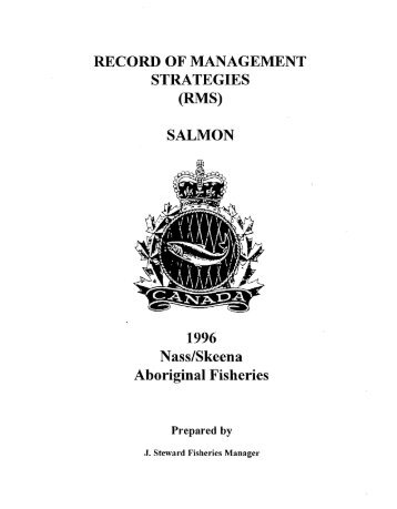 SALMON N ass/Skeena Aboriginal Fisheries