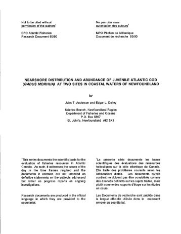 View complete PDF document - Pêches et Océans Canada
