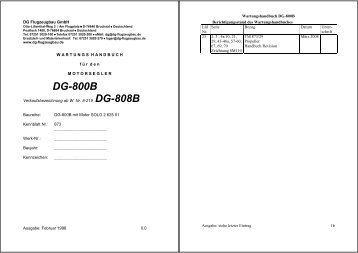 DG-800B - DG Flugzeugbau GmbH