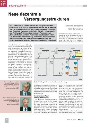 Neue dezentrale Versorgungsstrukturen - DGBMT