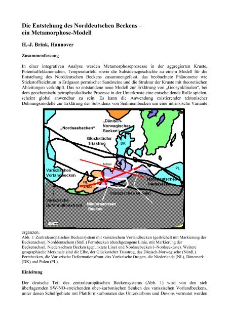 Die Entstehung des Norddeutschen Beckens, ein Metamorphose ...
