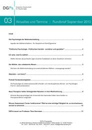 Aspekte des Wählerverhaltens - Ein Gespräch mit Gerd ... - Dgps.de