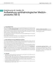 Aufbereitung ophthalmologischer Medizin- produkte (Teil 3) - DGSV