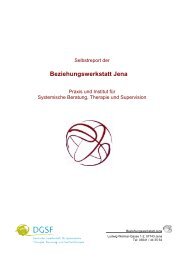 Beziehungswerkstatt Jena - Selbstreport - DGSF