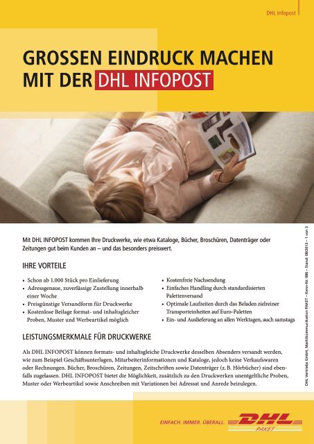 DHL INFOPOST Produktinformation (Typ: PDF, Größe: 654.51 KB)