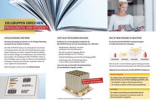 Kurzinformation über Neuerungen DHL INFOPOST