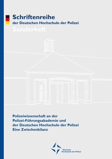 Schriftenreihe Sonderheft - Deutsche Hochschule der Polizei