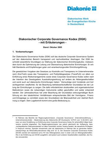 Diakonischer Corporate Governance Kodex (DGK) - mit ...