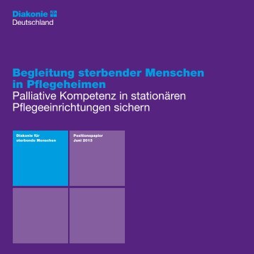 Palliative Kompetenz in stationären Pflegeeinrichtungen sichern