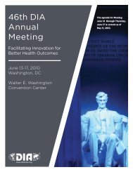 46th DIA Annual Meeting - Drug Information Association