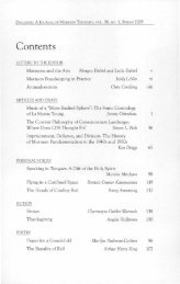 Contents - Dialogue – A Journal of Mormon Thought