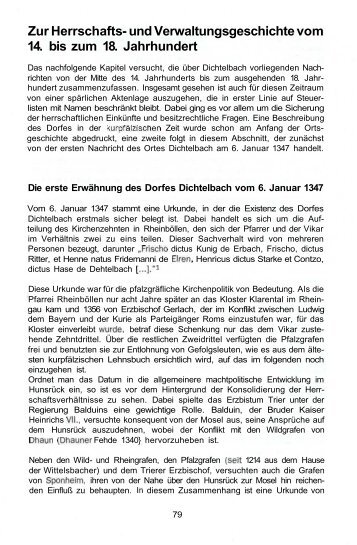 Geschichte vom 14. bis zum 18. Jahrhundert