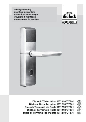 Dialock Türterminal DT 210/DTSH Dialock Door ... - Dialock Support