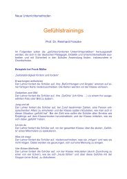 Gefühlstrainings - Didaktikreport