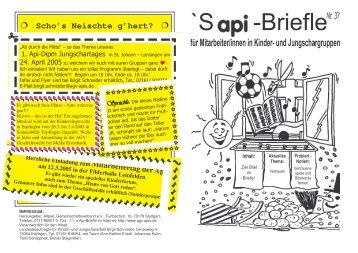 û Scho's Neischte g'hert? û - die Apis