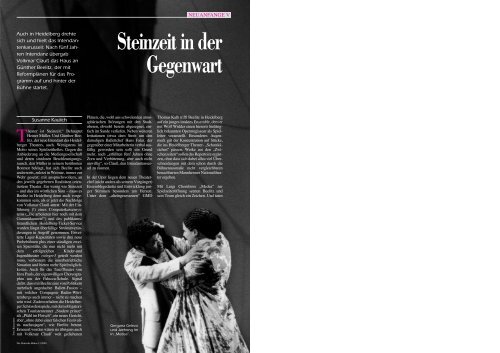 Steinzeit in der Gegenwart - Die Deutsche Bühne