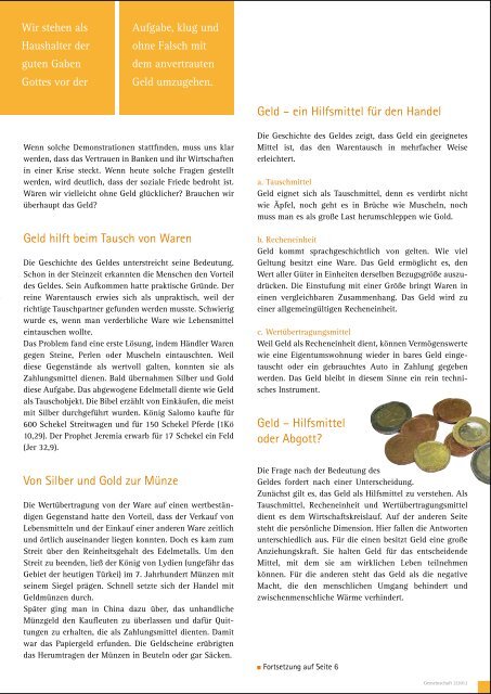 Gutes Geld? - die Apis