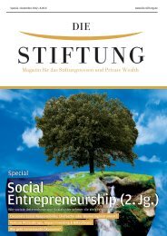 Social Entrepreneurship (2. Jg.) - Die Stiftung