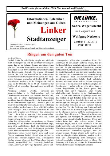Ausgabe 06 (Dezember) 2012 - Die Linke. Lausitz
