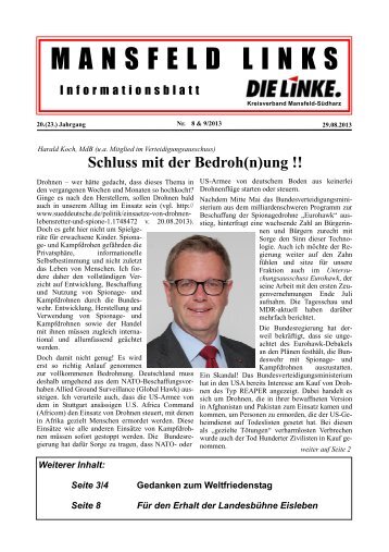Ausgabe August/September 2013 - DIE LINKE. Kreisverband ...