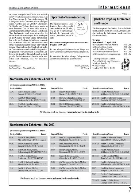 Amtsblatt 04/2013 - Diera-Zehren