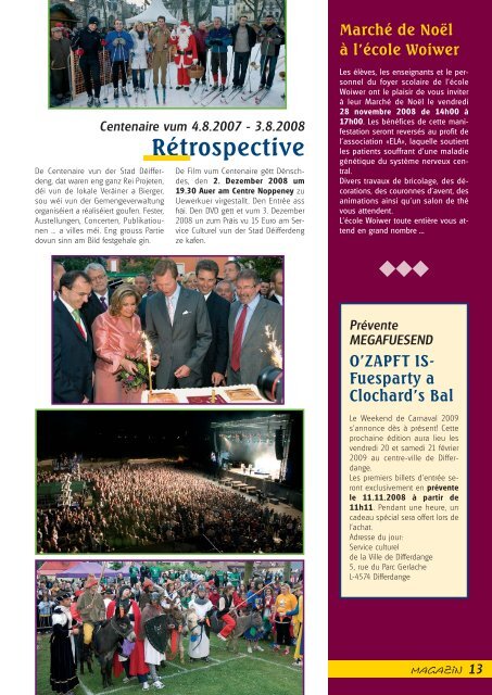 Numéro 11(novembre) - Differdange