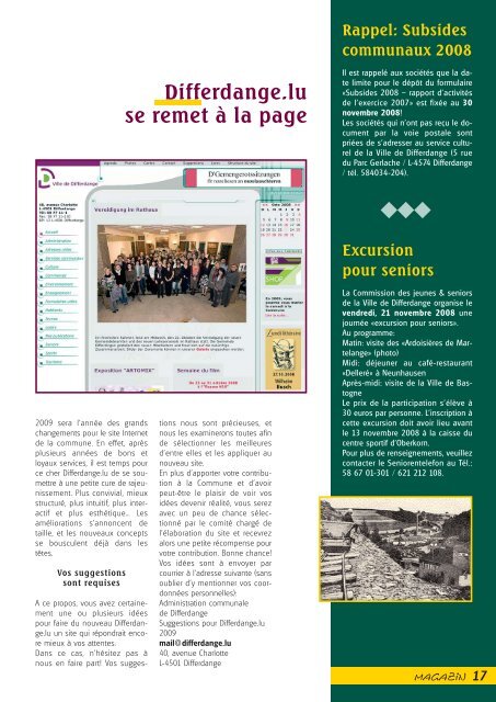 Numéro 11(novembre) - Differdange
