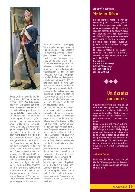 Numéro 11(novembre) - Differdange