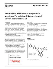 AN 348:Extraction of Anthelmintic Drugs from a Veterinary ... - Dionex