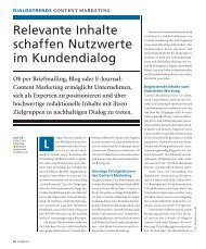 Relevante Inhalte schaffen Nutzwerte im Kundendialog - direktplus.de